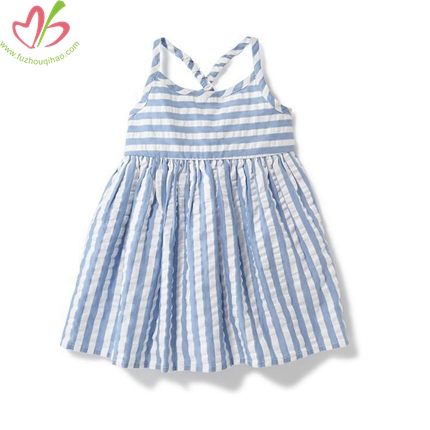 Harness Seersucker Kids Girl's Dress